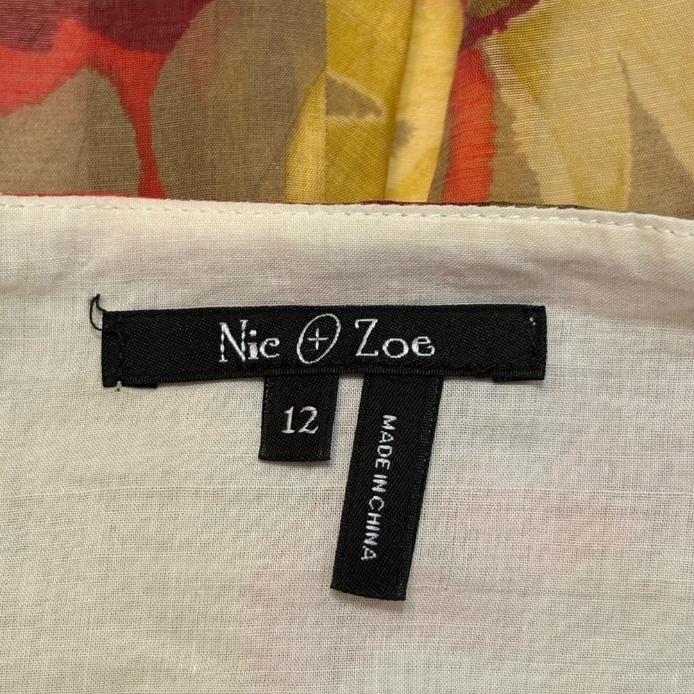 Nic & Zoe 12 SUNFLOWER Skirt Lightweight Tencel Blend Lined - Picture 4 of 9